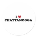 I Love Chattanooga, Tennessee Stickers