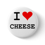 I love cheese (black lettering) buttons