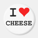 I love cheese (black lettering) fridge magnets