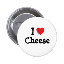 I love Cheese heart T-Shirt Pins