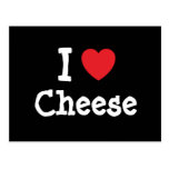 I love Cheese heart T-Shirt Post Cards