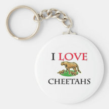 I Love Cheetahs Keychains