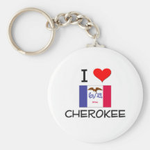 I Love CHEROKEE Iowa Key Chains