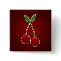 I Love Cherries Buttons