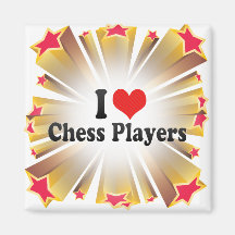I Love Chess Players Refrigerator Magnets