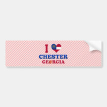 I Love Chester, Georgia Bumper Stickers