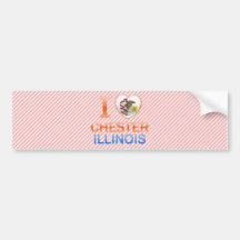 I Love Chester, IL Bumper Sticker