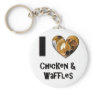I Love Chicken and Waffles Key Chains