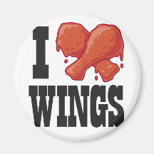 I Love Chicken Wings Magnet