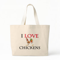 I Love Chickens Canvas Bags