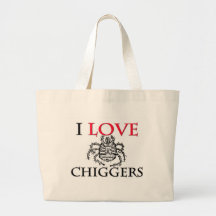 I Love Chiggers Tote Bag