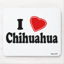 I Love Chihuahua mousepads
