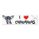 I Love Chihuahuas bumper sticker bumper stickers