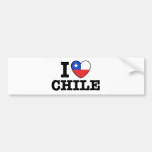 I Love Chile Bumper Stickers
