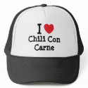 I love Chilli Con Carne heart T-Shirt hats