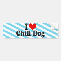 I Love Chilli Dog Bumper Sticker