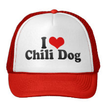I Love Chilli Dog Mesh Hats