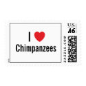 I love Chimpanzees postage