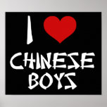I Love Chinese Boys posters