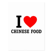 I Love Chinese Food Post Card