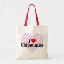 I Love Chipmunks Bag