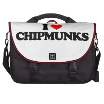I LOVE CHIPMUNKS LAPTOP COMPUTER BAG