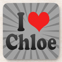 I love Chloe Drink Coaster