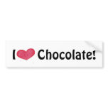 I love chocolate bumper sticker bumper stickers