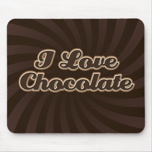I Love Chocolate Mousepad zazzle_mousepad