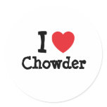 I love Chowder heart T-Shirt stickers