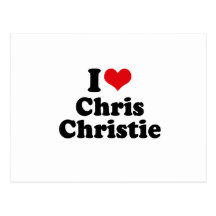 I LOVE CHRIS CHRISTIE POST CARDS