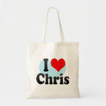 I love Chris Tote Bags