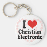 I Love Christian+Electronic Keychain