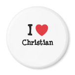 I love Christian heart custom personalised magnets