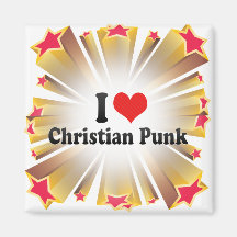 I Love Christian Punk Fridge Magnet