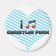 I Love Christian Punk Fridge Magnets