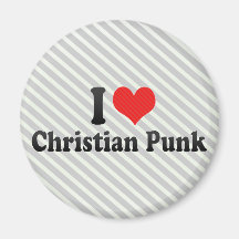 I Love Christian Punk Refrigerator Magnet