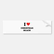 I Love Christmas Beach Bumper Stickers