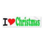 I Love Christmas Bumper Sticker