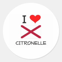 I Love CITRONELLE Alabama Sticker