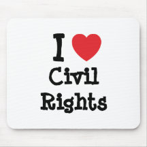 I love Civil Rights heart custom personalised Mousemats