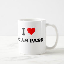 I Love Clam Pass Coffee Mugs