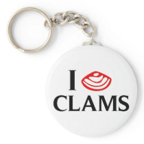 I Love Clams Key Chain