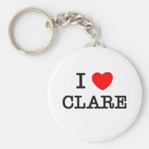 I Love Clare Keychains