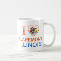 I Love Claremont, IL Coffee Mug