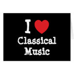 I love Classical Music heart custom personalised cards