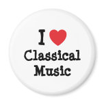 I love Classical Music heart custom personalised magnets