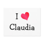 I Love Claudia postcards