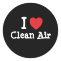 I love Clean Air heart custom personalised stickers