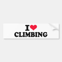 I love climbing bumper stickers
